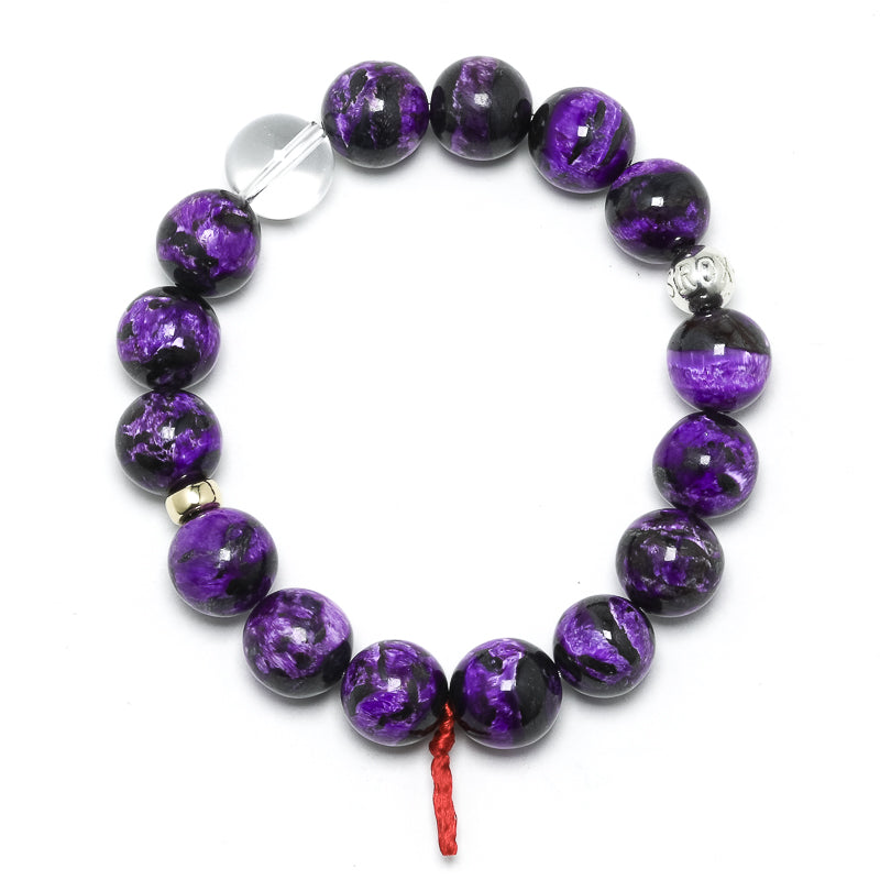 Sugilite with Manganese & Bustamite Bead Bracelet from South Africa | Venusrox