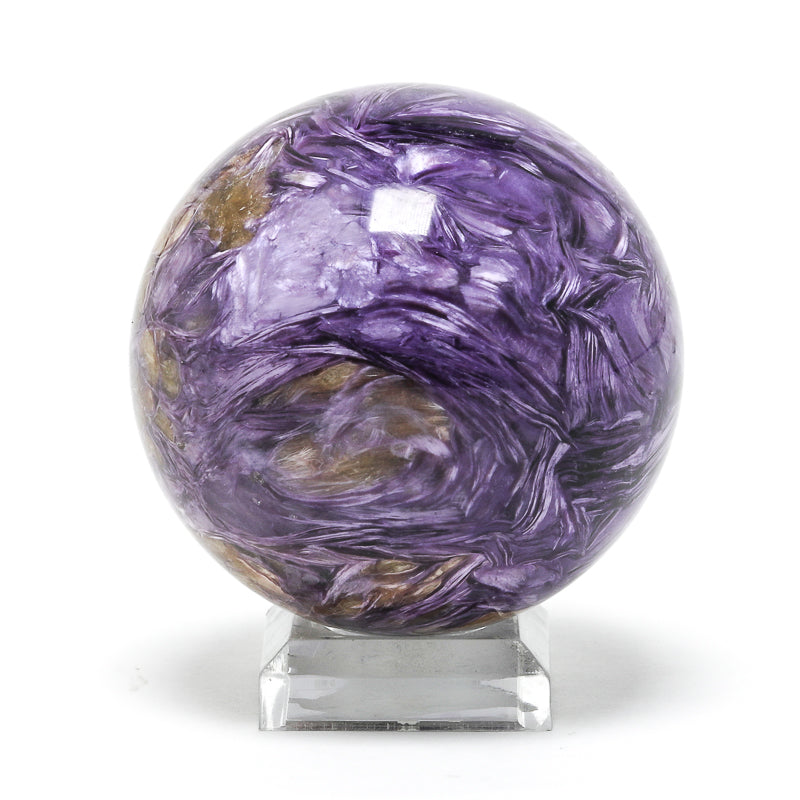 Charoite Polished Sphere from Sakha Republic, Siberia, Russia | Venusrox