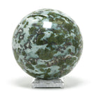 Smaragdite in Talc Polished Sphere from the Allalin Glacier, Valais, Switzerland | Venusrox