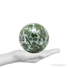 Smaragdite in Talc Polished Sphere from the Allalin Glacier, Valais, Switzerland | Venusrox