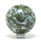Smaragdite in Talc Polished Sphere from the Allalin Glacier, Valais, Switzerland | Venusrox