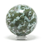 Smaragdite in Talc Polished Sphere from the Allalin Glacier, Valais, Switzerland | Venusrox