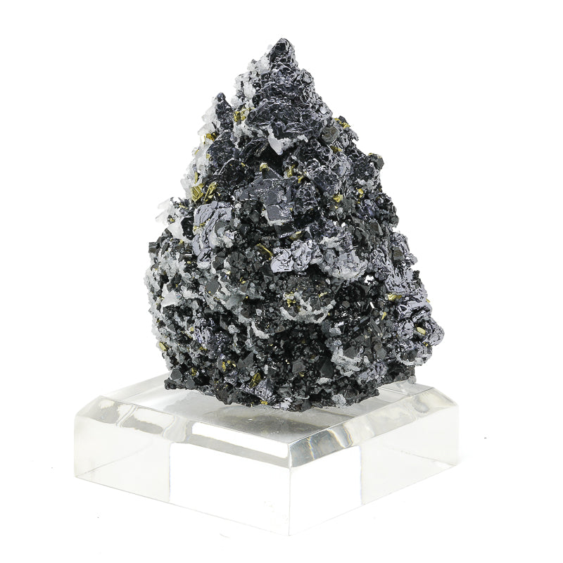 Galena with Chalcopyrite, Sphalerite & Galena Natural Cluster from Bulgaria  | Venusrox