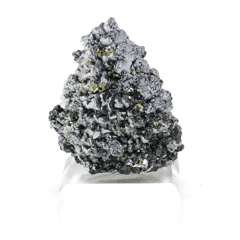 Galena with Chalcopyrite, Sphalerite & Galena Natural Cluster from Bulgaria  | Venusrox