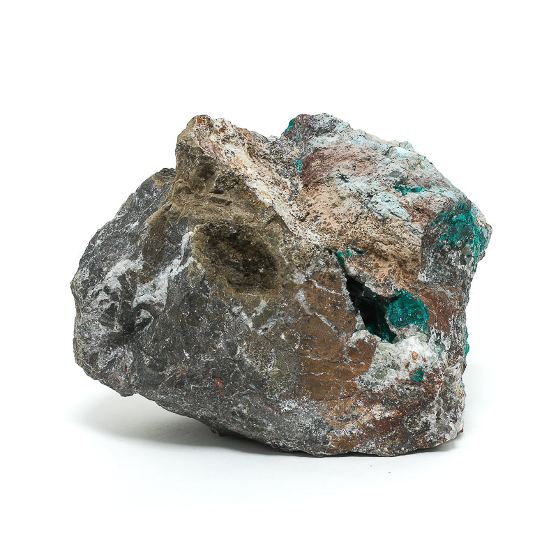 Dioptase with Quartz on Matrix Natural Crystal from the Democratic Republic of Congo |  Venusrox