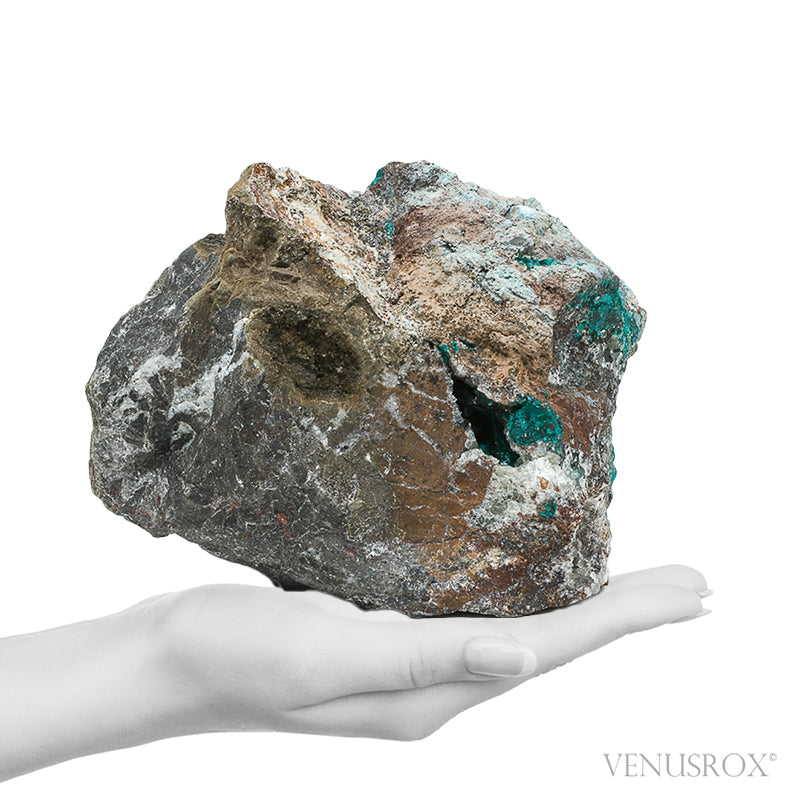 Dioptase with Quartz on Matrix Natural Crystal from the Democratic Republic of Congo |  Venusrox