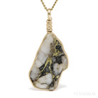 Gold in Quartz Slice Pendant from Alaska, USA | Venusrox