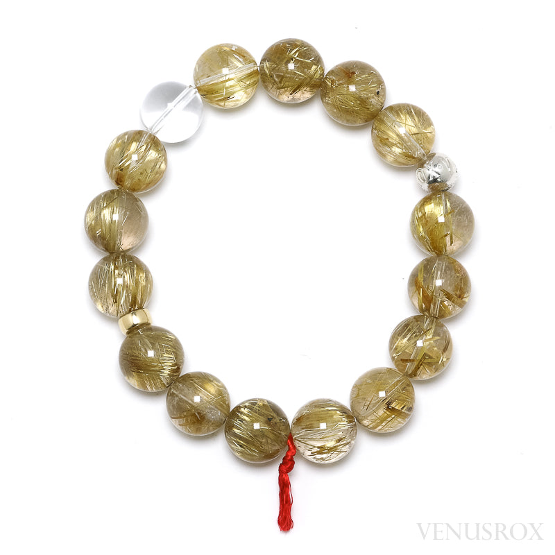 Golden Rutilated Quartz Bracelet from Brazil | Venusrox