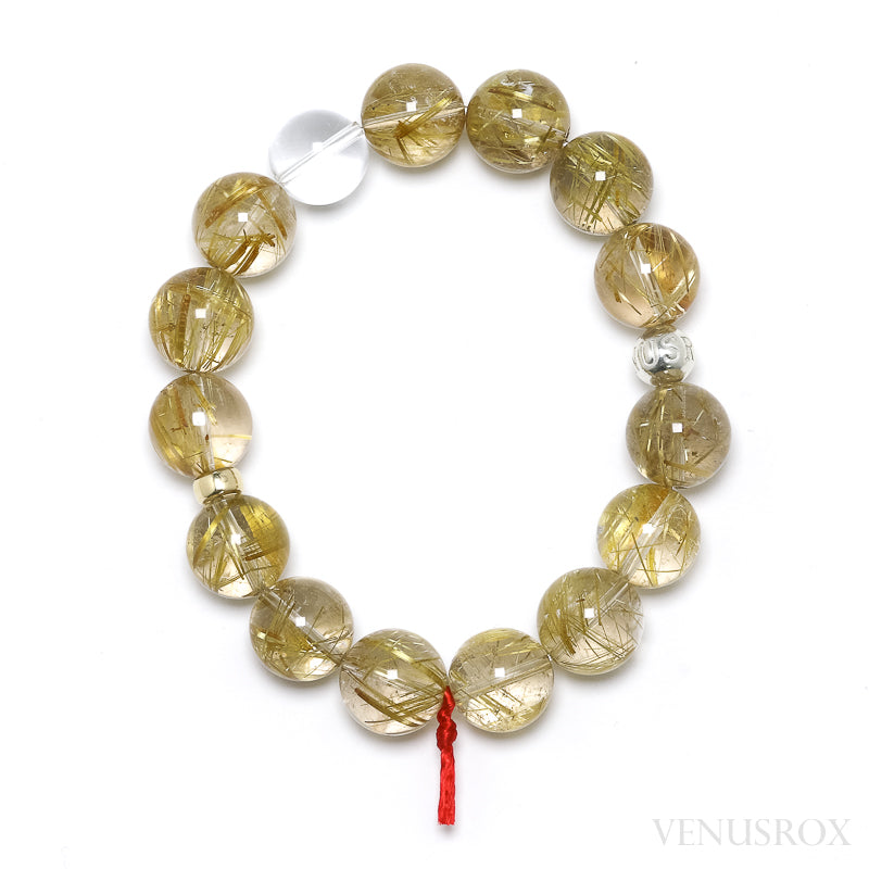 Golden Rutilated Quartz Bracelet from Brazil | Venusrox