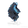 Azurite & Shattuckite Part Polished/Part Natural Crystal from Russia mounted on a bespoke stand | Venusrox