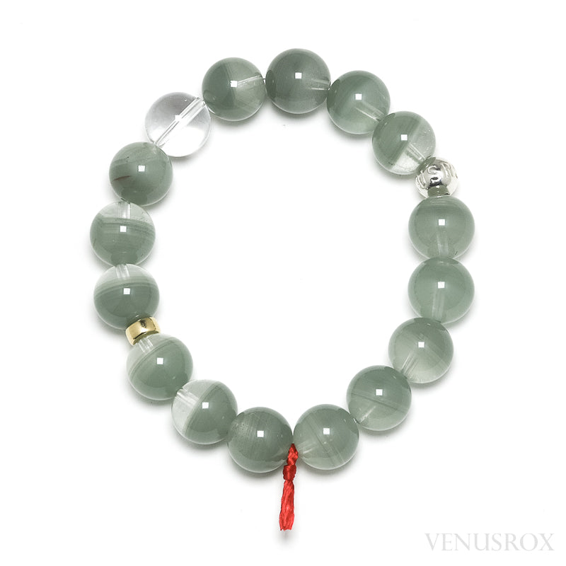 Chlorite Phantom Quartz Bead Bracelet from Brazil | Venusrox