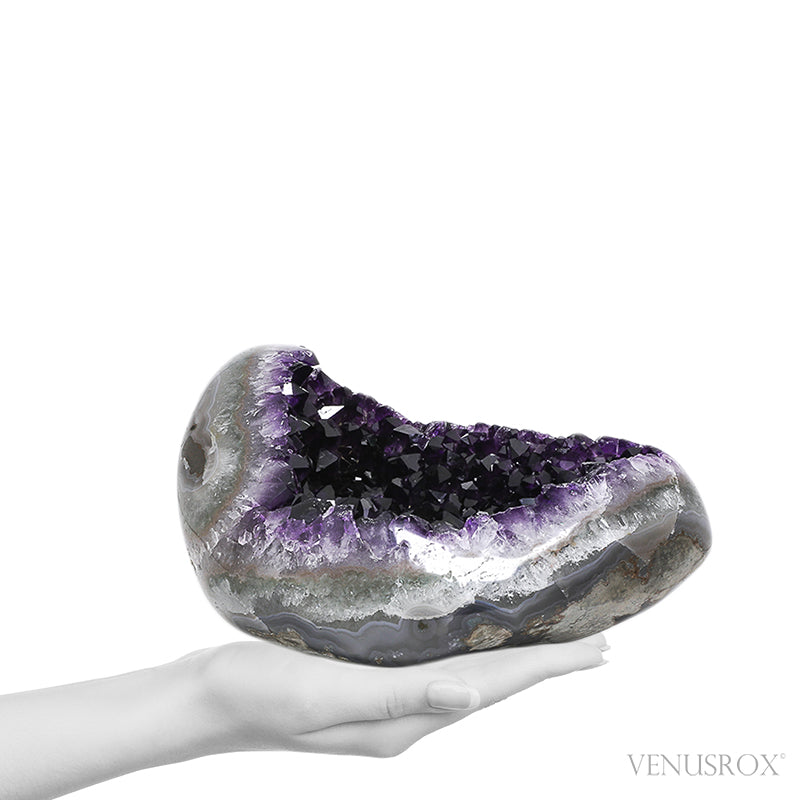 Amethyst with Agate Polished/Natural Cluster from Uruguay | Venusrox