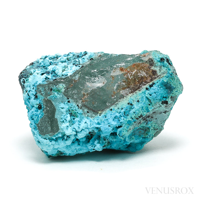 Chrysocolla on Quartz Natural Crystal Specimen from Peru | Venusrox