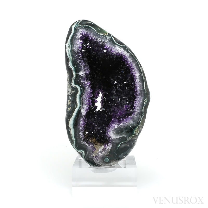 Amethyst with Agate & Calcite Polished/Natural Cluster from Brazil mounted on a bespoke stand | Venusrox