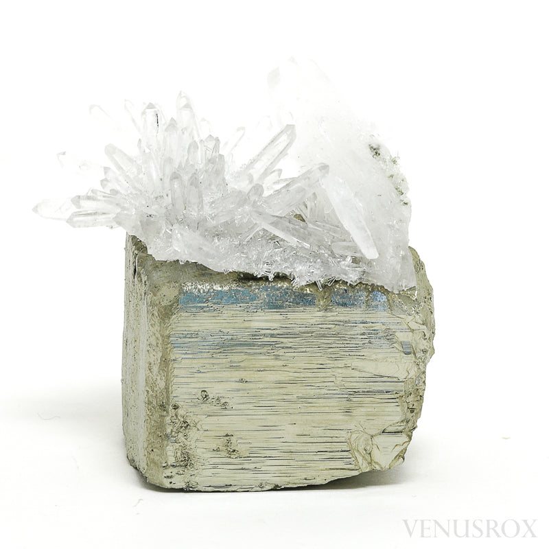 Pyrite with Quartz Natural Cluster from the Huanzala Mine, Huallanca District, Huanuco Department, Peru | Venusrox