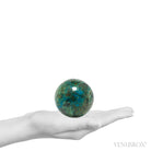 Chrysocolla with Malachite & Matrix Polished Sphere from Peru | Venusrox