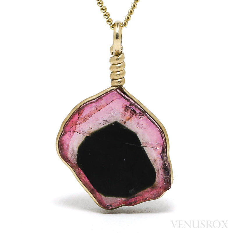 Pink & Green Tourmaline Polished Slice from Minas Gerais, Brazil | Venusrox