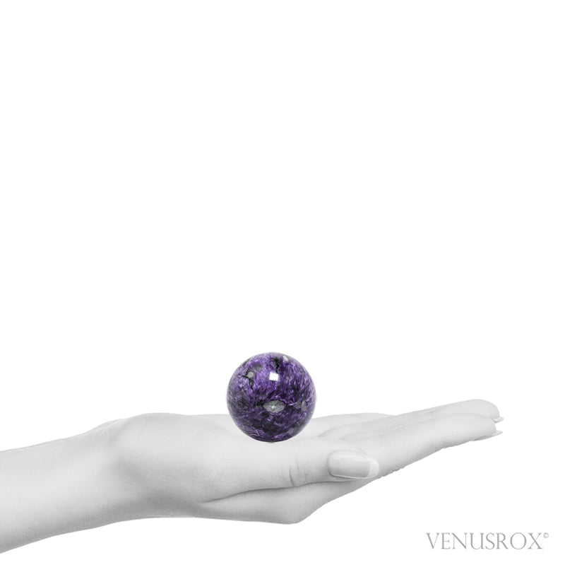 Charoite with Aegirine Polished Sphere from Sakha Republic, Siberia, Russia | Venusrox