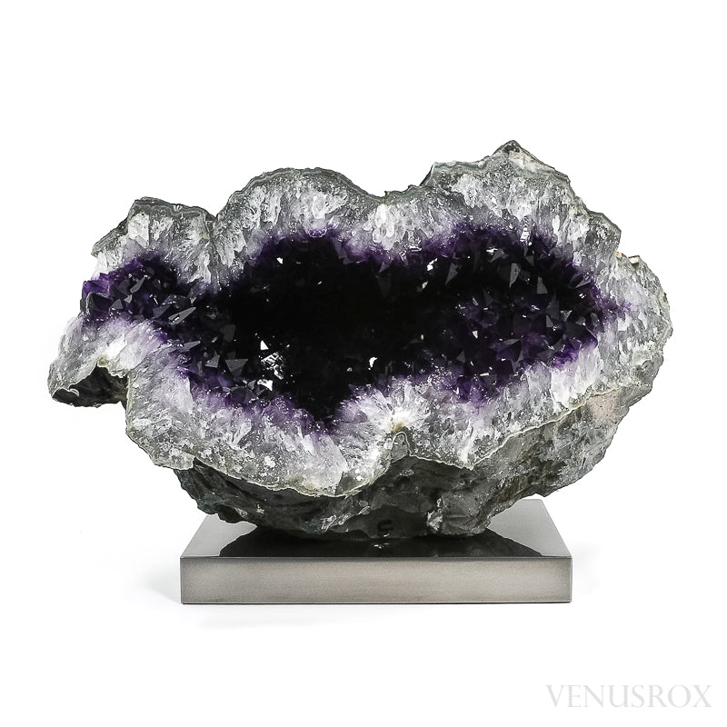 Amethyst Natural Cluster from Uruguay mounted on a bespoke stand | Venusrox