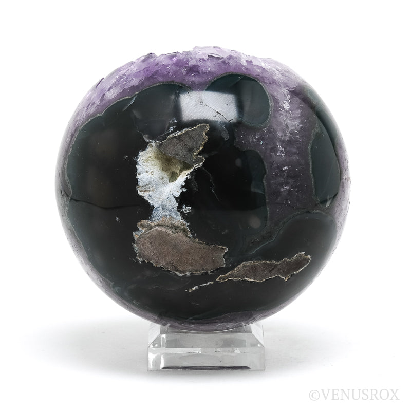 Amethyst with Agate Geode Sphere from Brazil | Venusrox