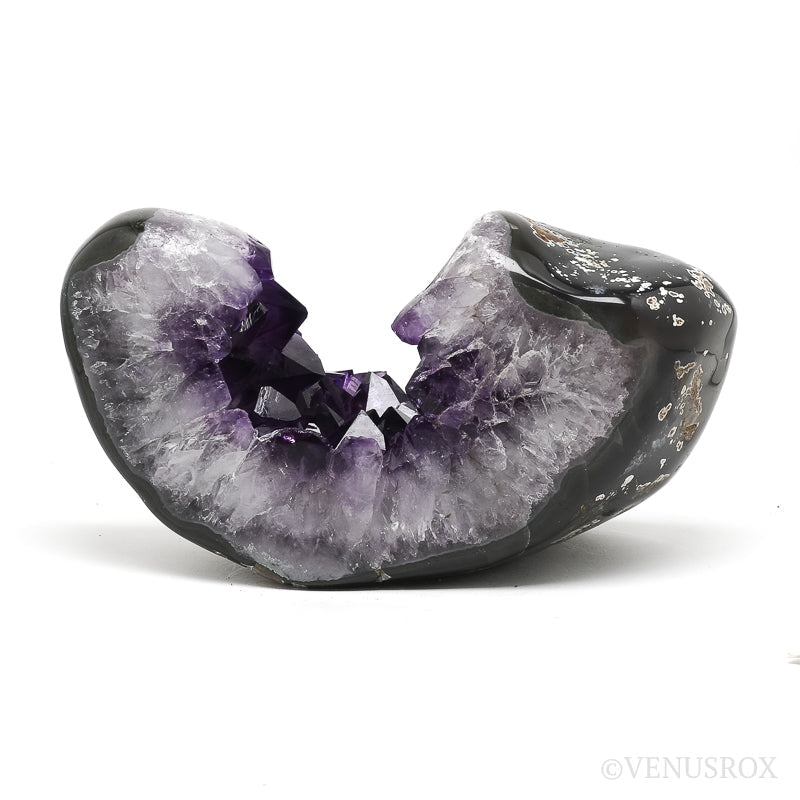 Amethyst with Quartz & Agate Part Polished/Part Natural Cluster from Uruguay | Venusrox