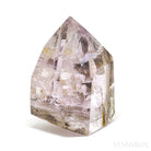 Amethyst & Smoky Phantom Quartz with an Enhydro & Negative Crystals Polished Point from Madagascar | Venusrox