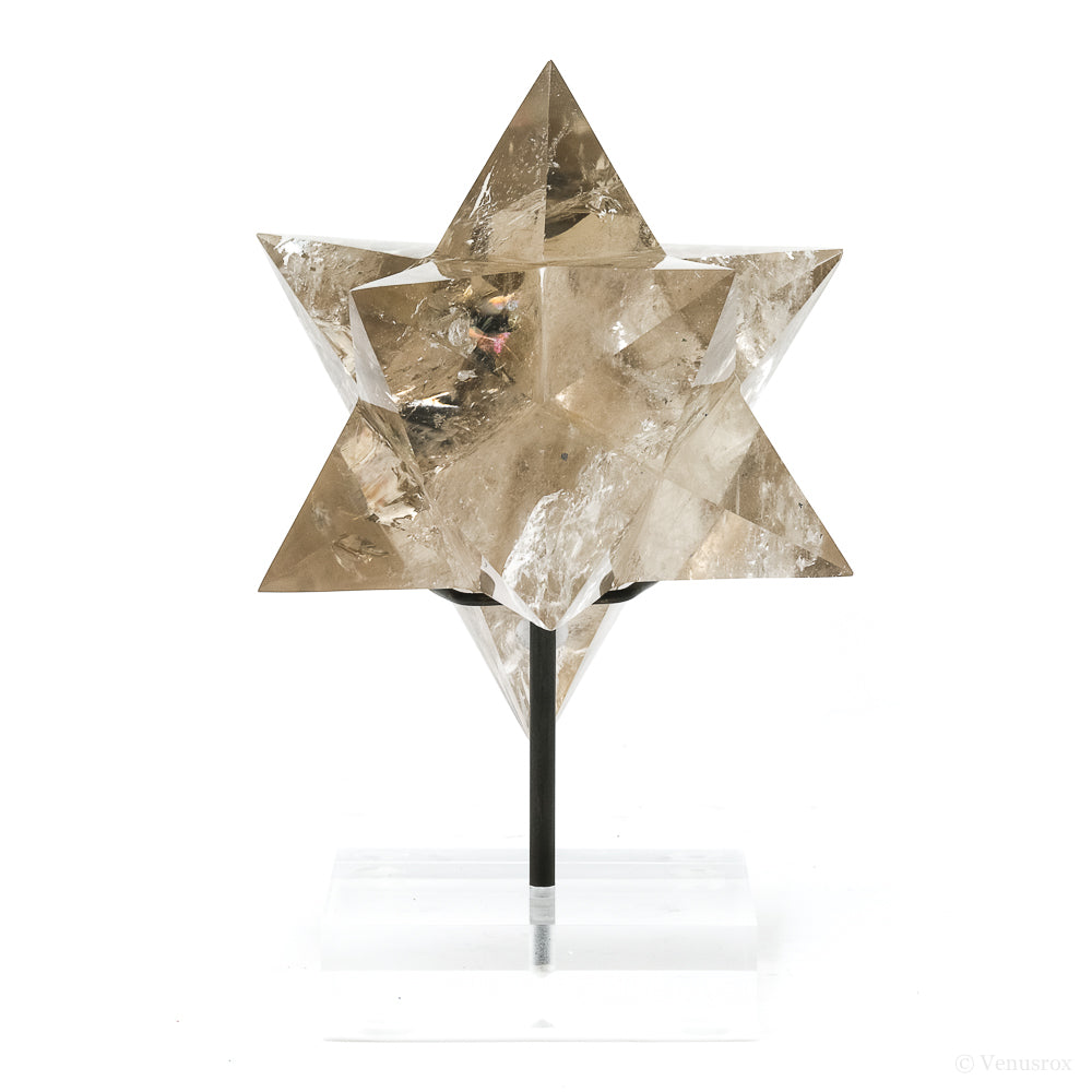 Smoky Quartz Polished Star from Brazil mounted on a bespoke stand | Venusrox