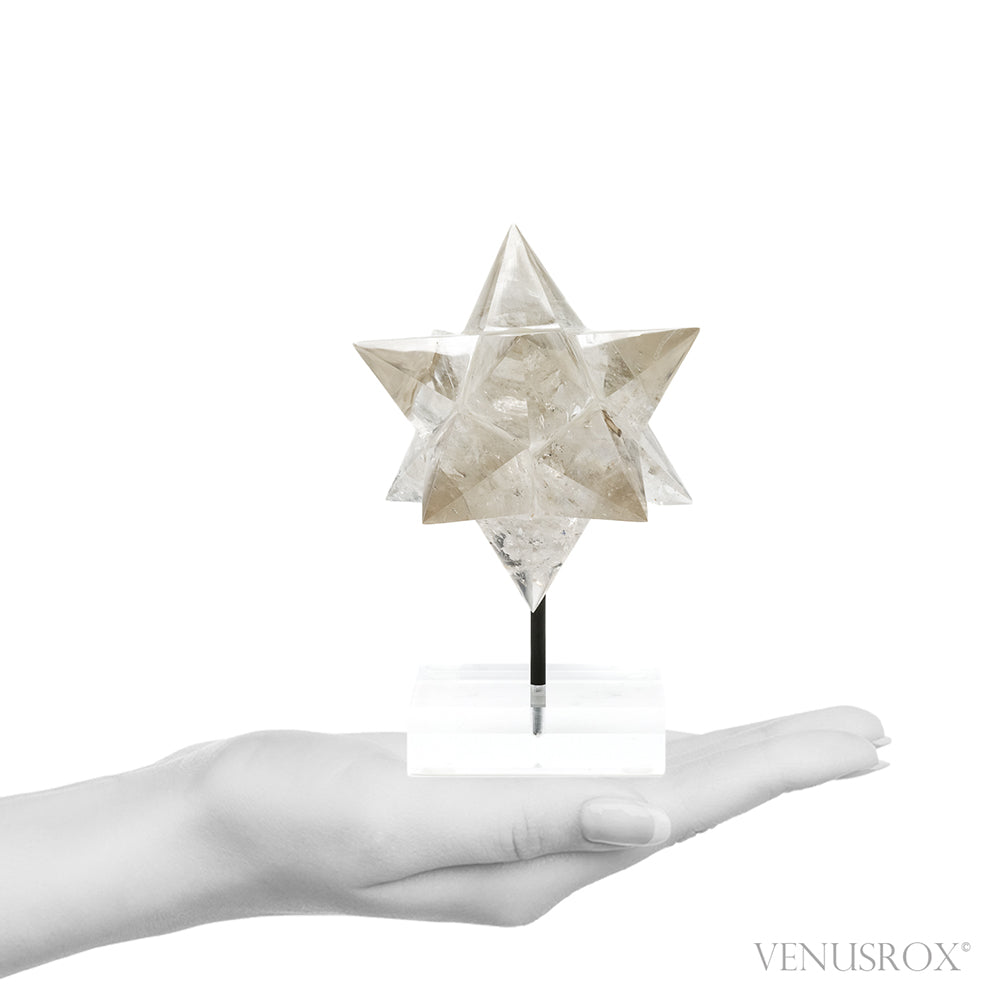 Smoky Quartz Polished Star from Brazil mounted on a bespoke stand | Venusrox