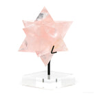 Rose Quartz Polished Star from Minas Gerais, Brazil, mounted on a bespoke stand | Venusrox