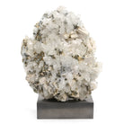 Clear Quartz with Dolomite and Pyrite Natural Cluster from Kosovo mounted on a bespoke stand | Venusrox