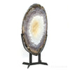 Agate with Quartz Polished Slice from Brazil mounted on a bespoke stand | Venusrox