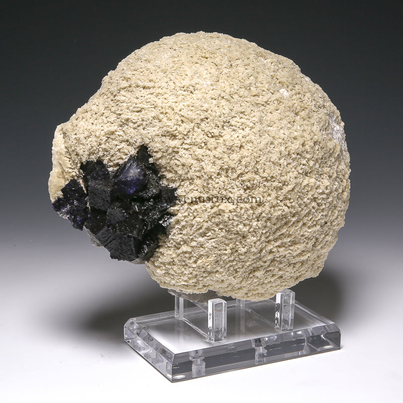 Fluorite on Barite Natural Crystal from the Elmwood Mine, Tennessee, USA | Venusrox