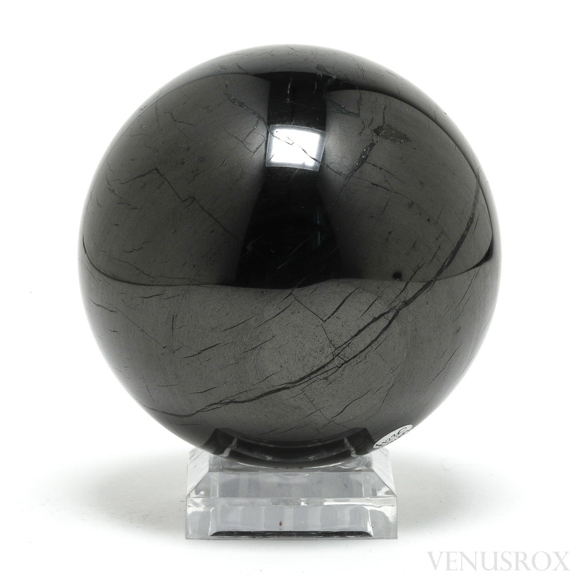 Shungite (Grade 2) Polished Sphere from Shunga, Karelia, Russia | Venusrox