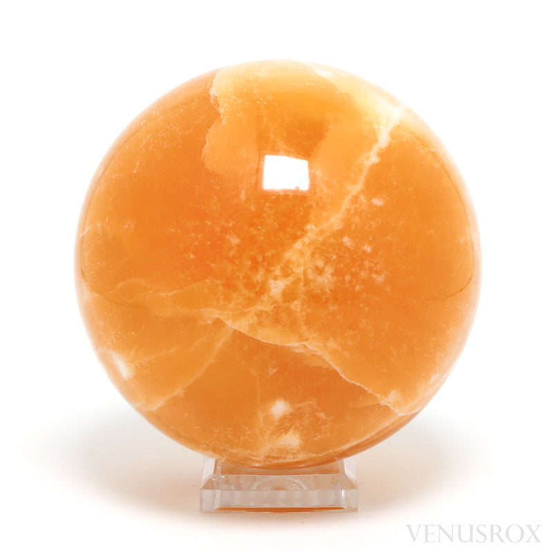 Orange Calcite Sphere from Mexico | Venusrox