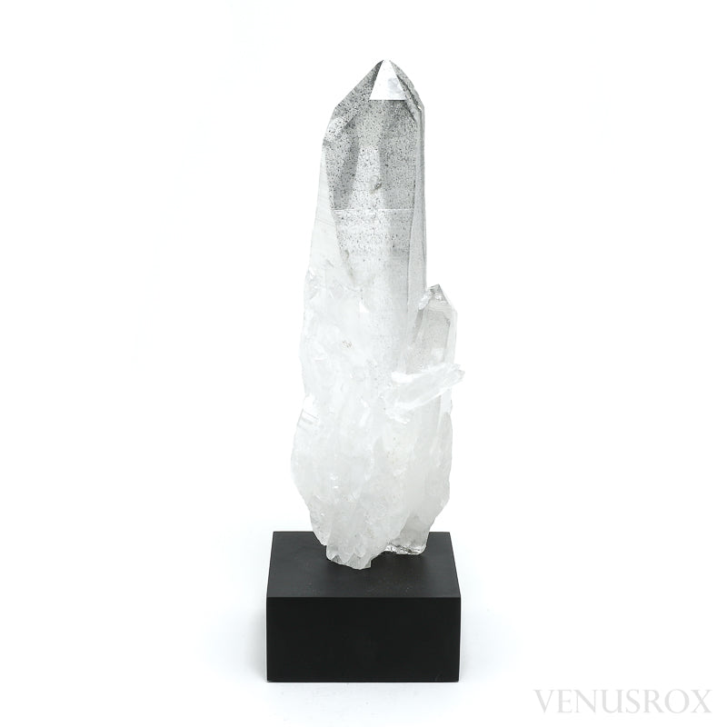Black Phantom Lemurian Quartz Part Polished/Part Natural Point from Brazil