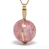 Pink Tourmaline Polished Sphere Pendant from Russia | Venusrox