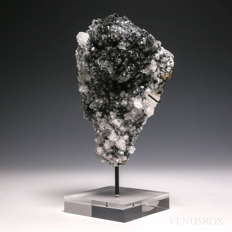 Quartz with Apophyllite & Ilvaite Natural Cluster from Vtoroy Sovetskiy Mine, Dalnegorsk, Primorskiy Kray, Russia mounted on a bespoke stand | Venusrox