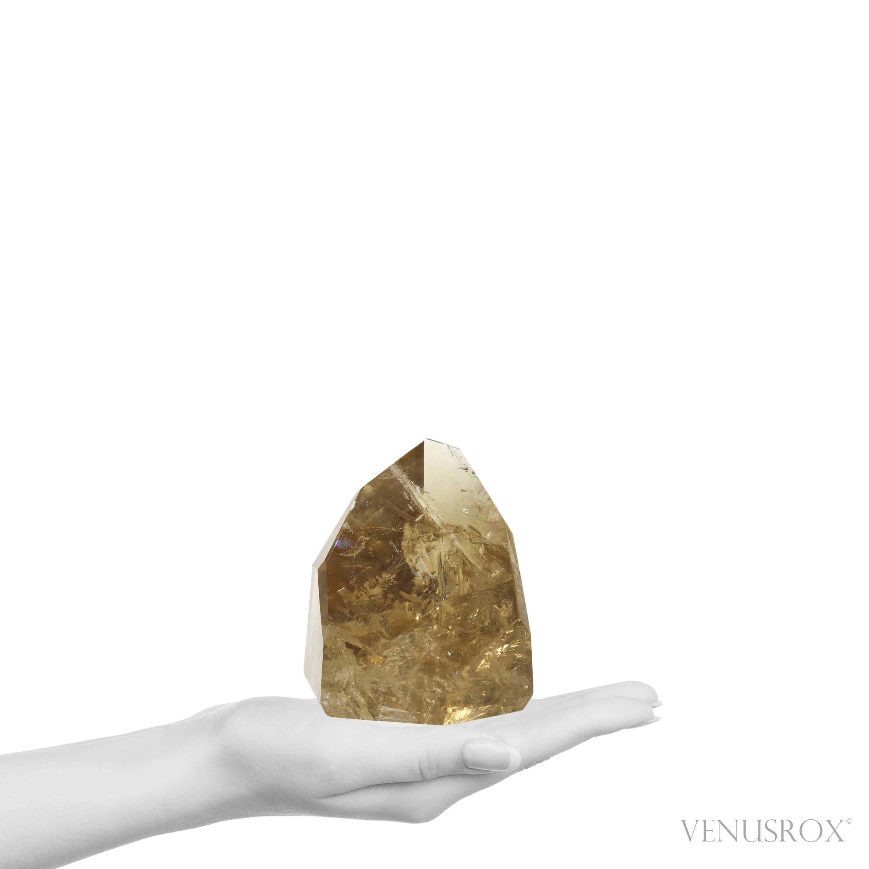 Natural Citrine Polished Point from the Morro Redondo Mine, Coronel Murta, Minas Gerais, Brazil | Venusrox