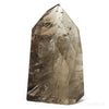 Smoky Phantom Elestial Quartz Part Polished/Part Natural Point with two Enhydros from Brazil | Venusrox