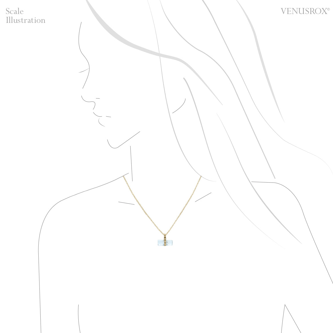 Aquamarine Polished Crystal Pendant from Afghanistan | Venusrox