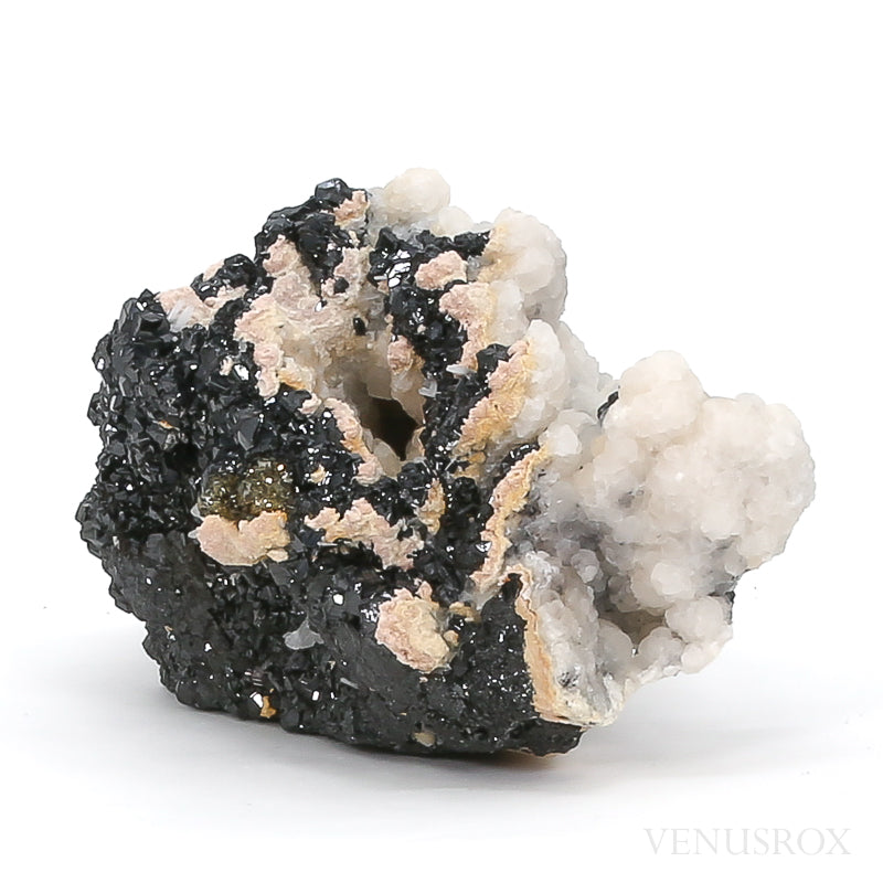 Sphalerite with Rhodochrosite & Calcite Natural Cluster from Trepča Mine, Kosovo | Venusrox