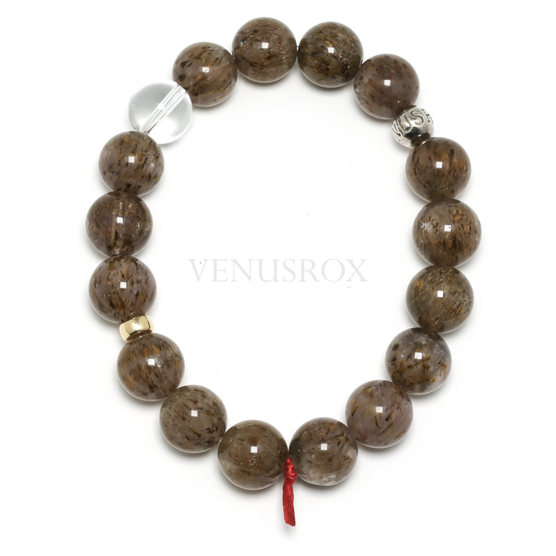 Cacoxenite in Quartz Bracelet from Brazil | Venusrox